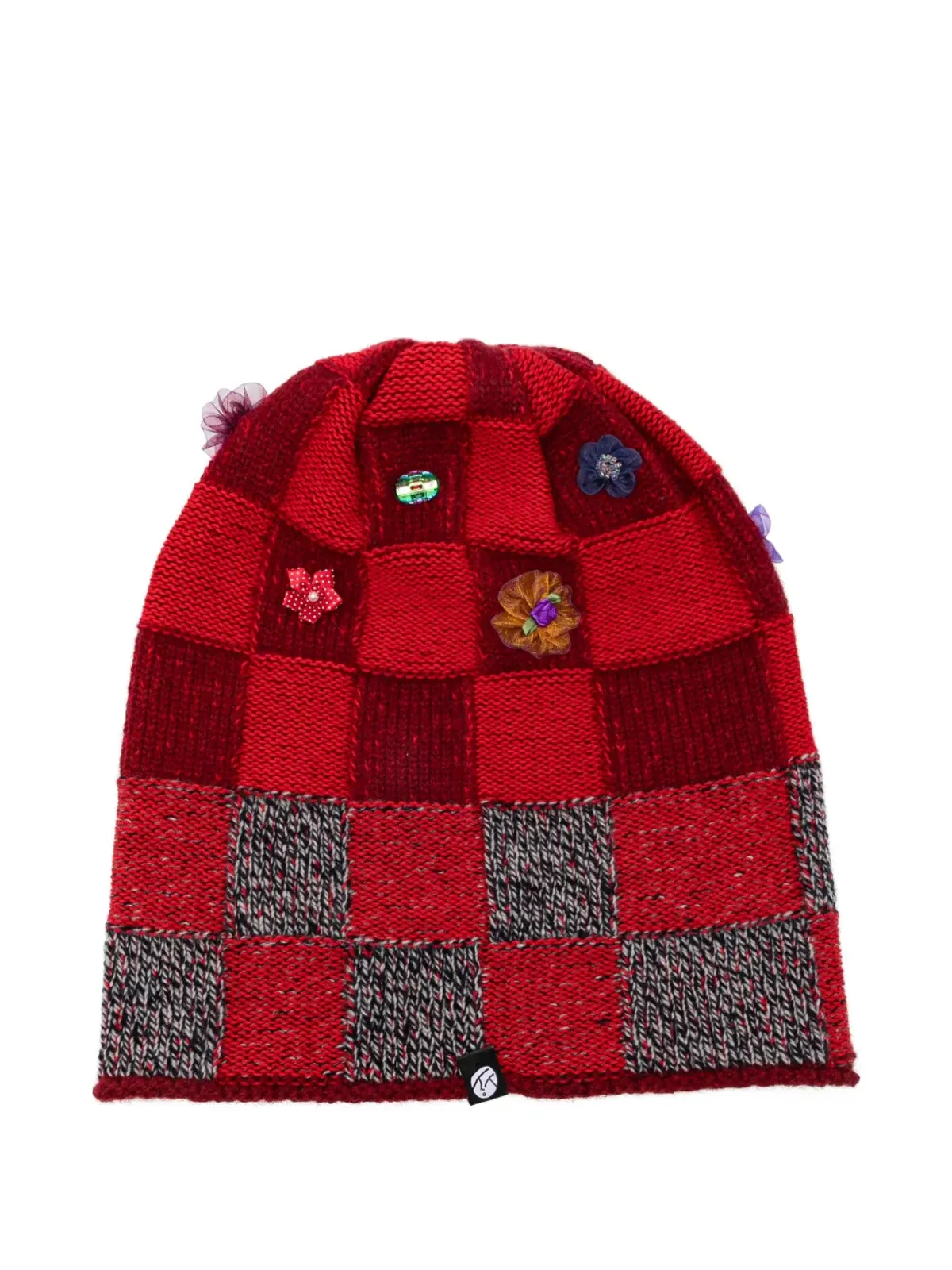 YANYAN KNITS チェック柄ビーニー - 画像2