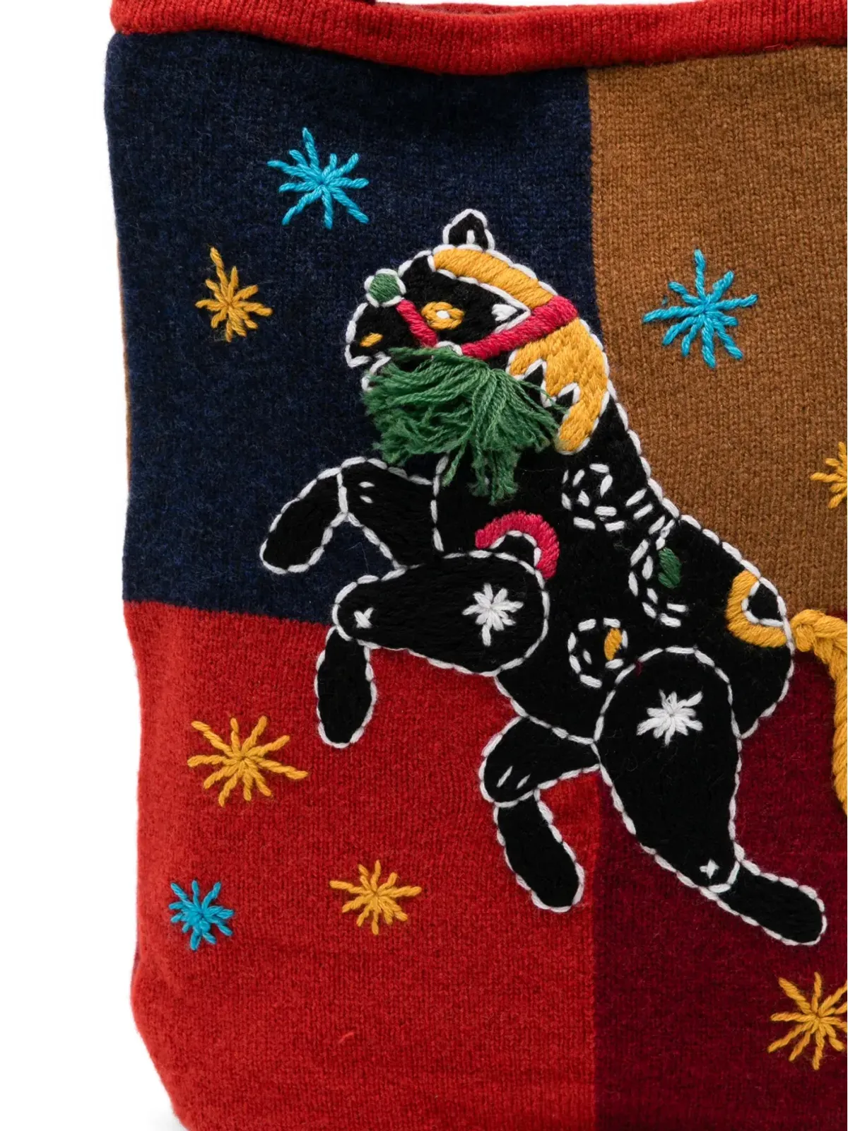 YANYAN KNITS horse-embroidered tote bag - 画像4