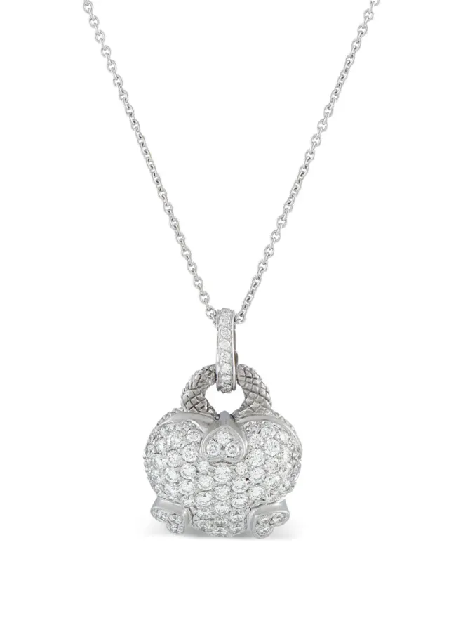 Judith Ripka Judith Ripka ダイヤモンド ハートペンダント ネックレス（シルバー）の商品画像