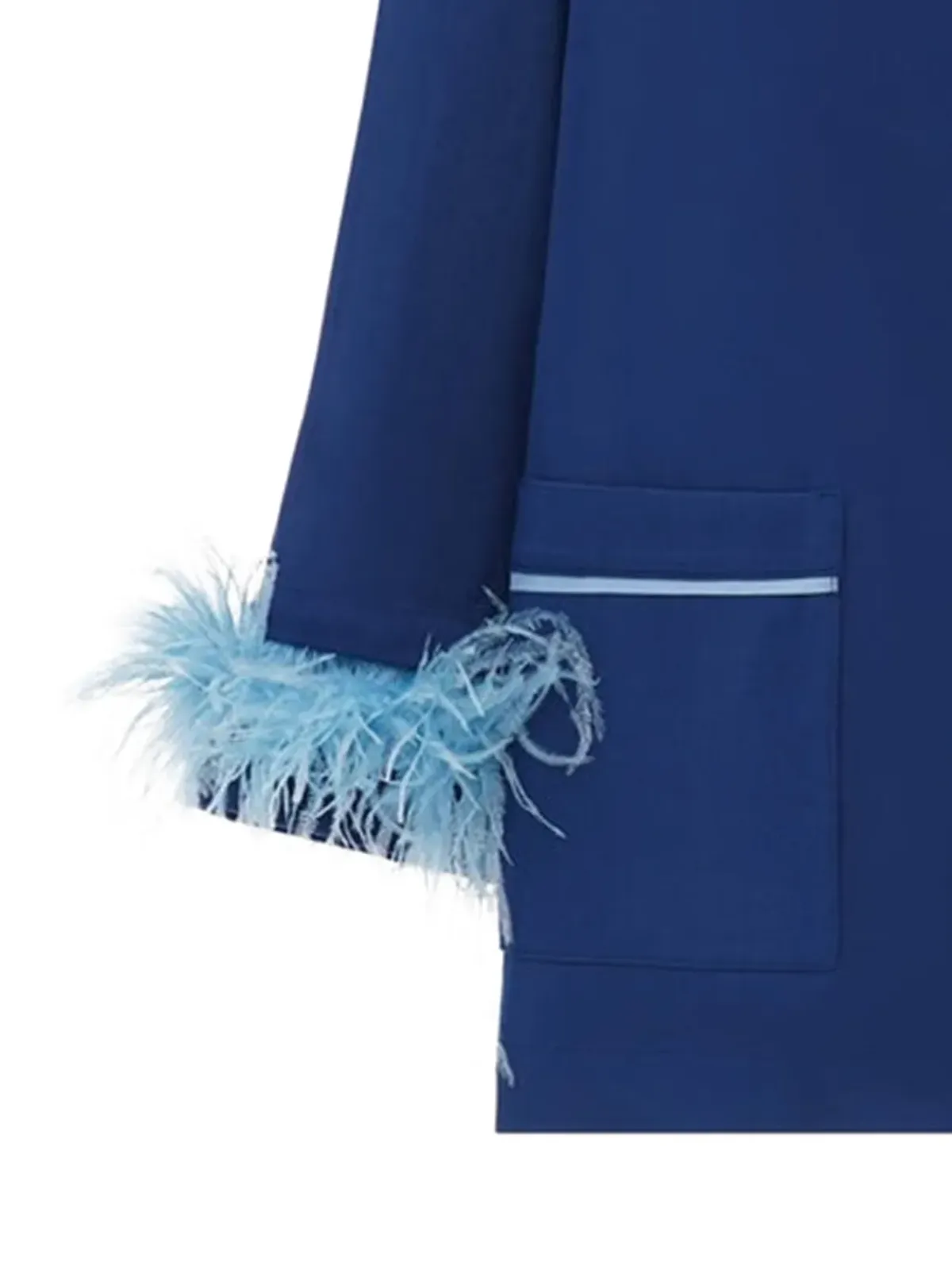 Sleeper detachable-feather pajama set - Blue - 画像2