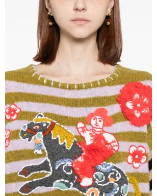 YANYAN KNITS ファジーホースジャンパー - サムネイル5