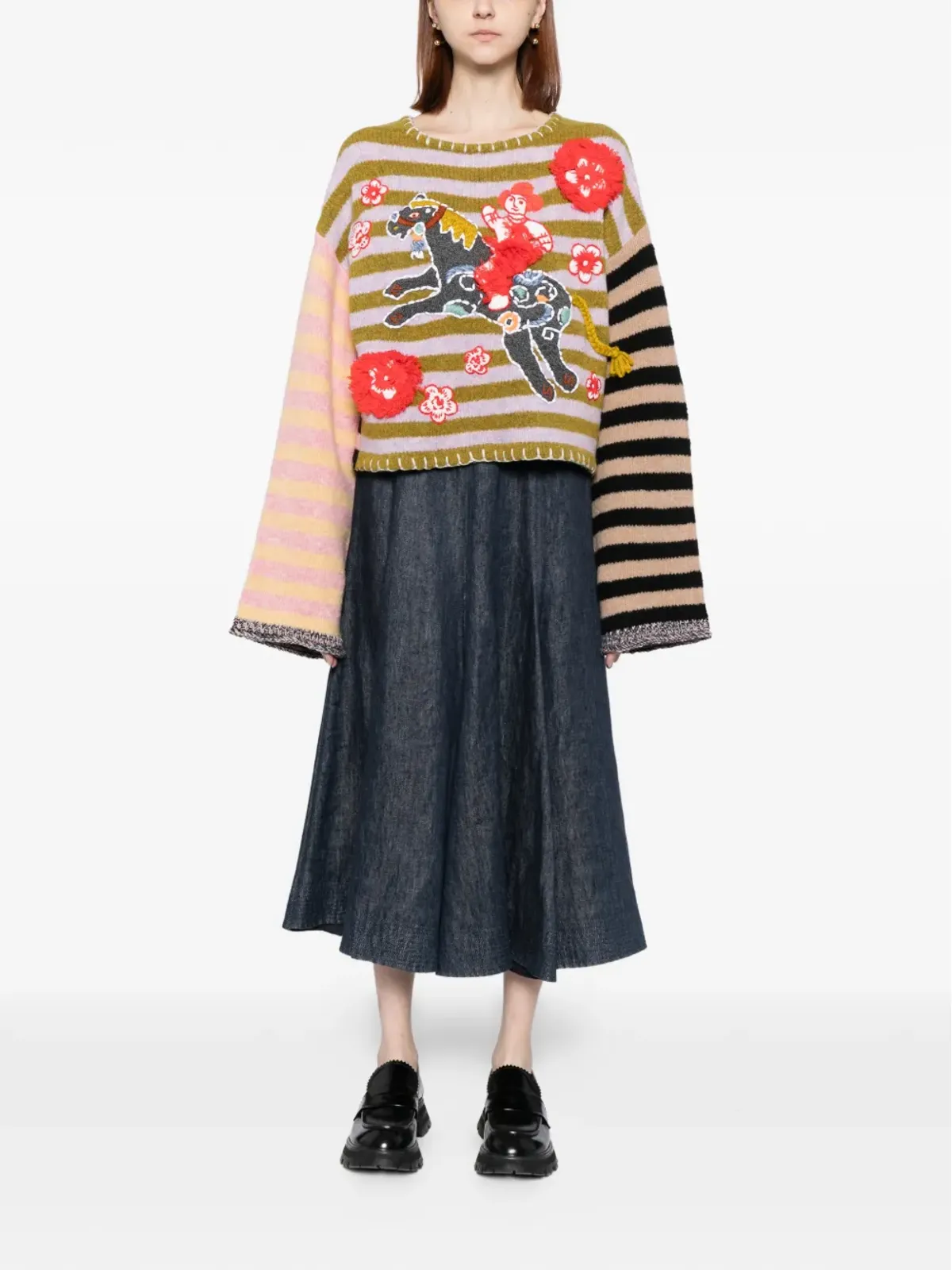 YANYAN KNITS ファジーホースジャンパー - 画像2