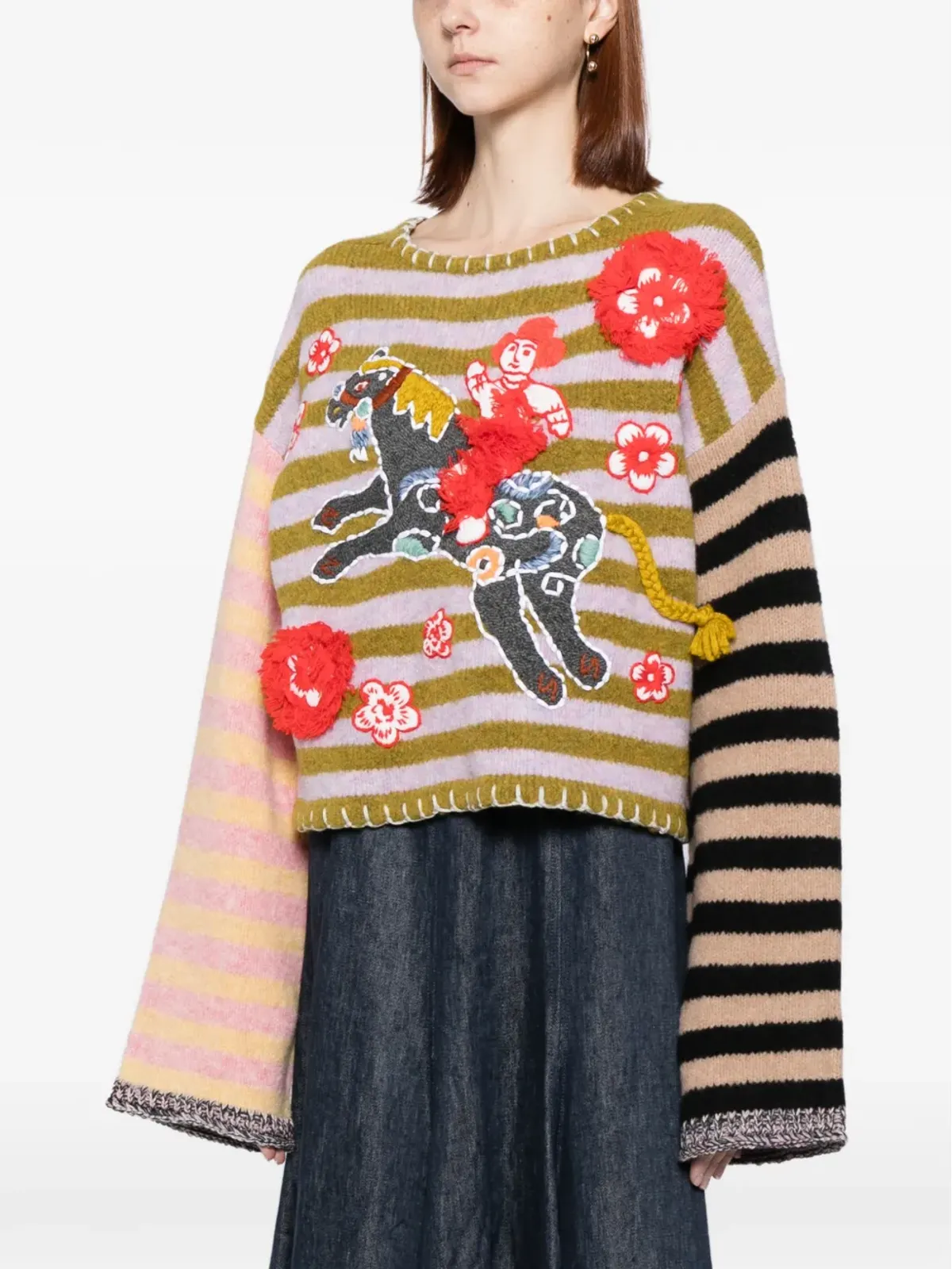 YANYAN KNITS ファジーホースジャンパー - 画像3