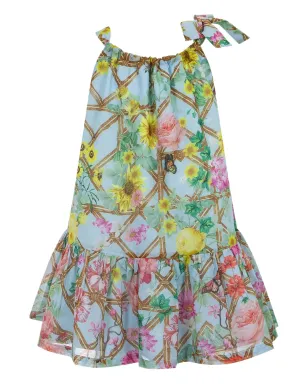 Lapin House x Mary Katrantzou タイストラップ花柄ドレス - Blue - サムネイル2