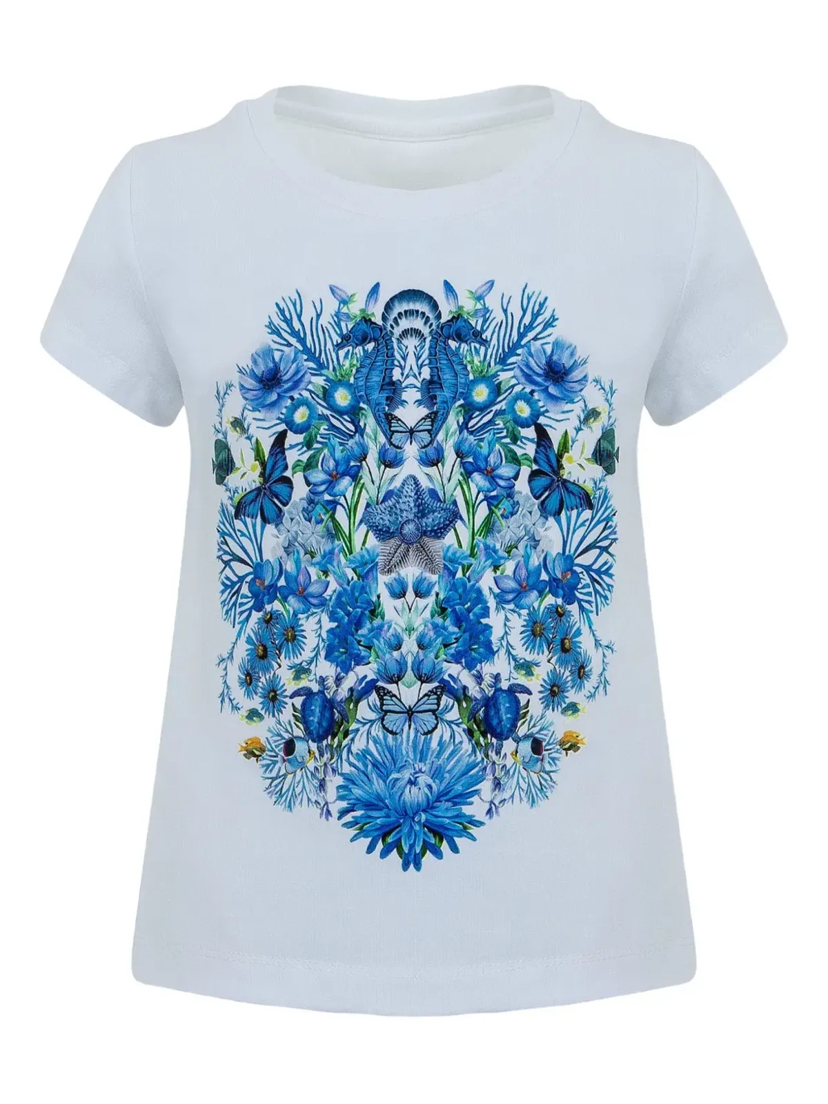 Lapin House 花柄プリントTシャツ - 画像1