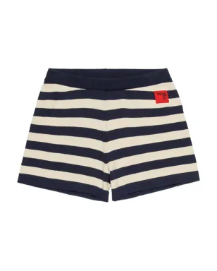 MAX&Co. Kids ストライプ柄ロゴ入りニットショートパンツ - サムネイル1