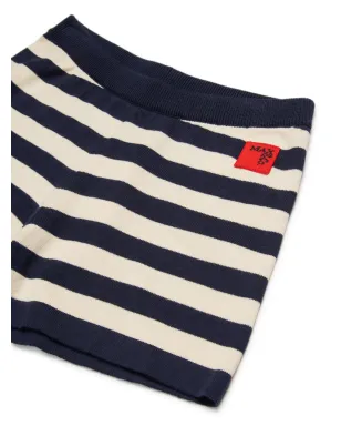 MAX&Co. Kids ストライプ柄ロゴ入りニットショートパンツ - サムネイル3