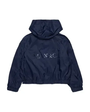 MAX&Co. Kids フード付きロゴプリントジャケット - ブルー - サムネイル2