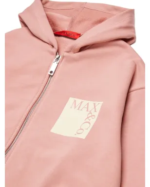 MAX&Co. Kids ジップアップ ロゴフードパーカー - ピンク - サムネイル3