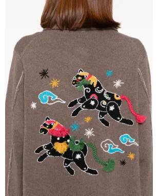 YANYAN KNITS 馬刺繍入りカーディガン - サムネイル5