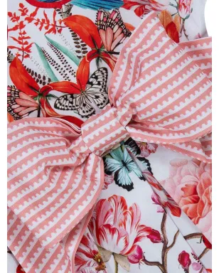 Lapin House 花柄リボン付きドレス - サムネイル3