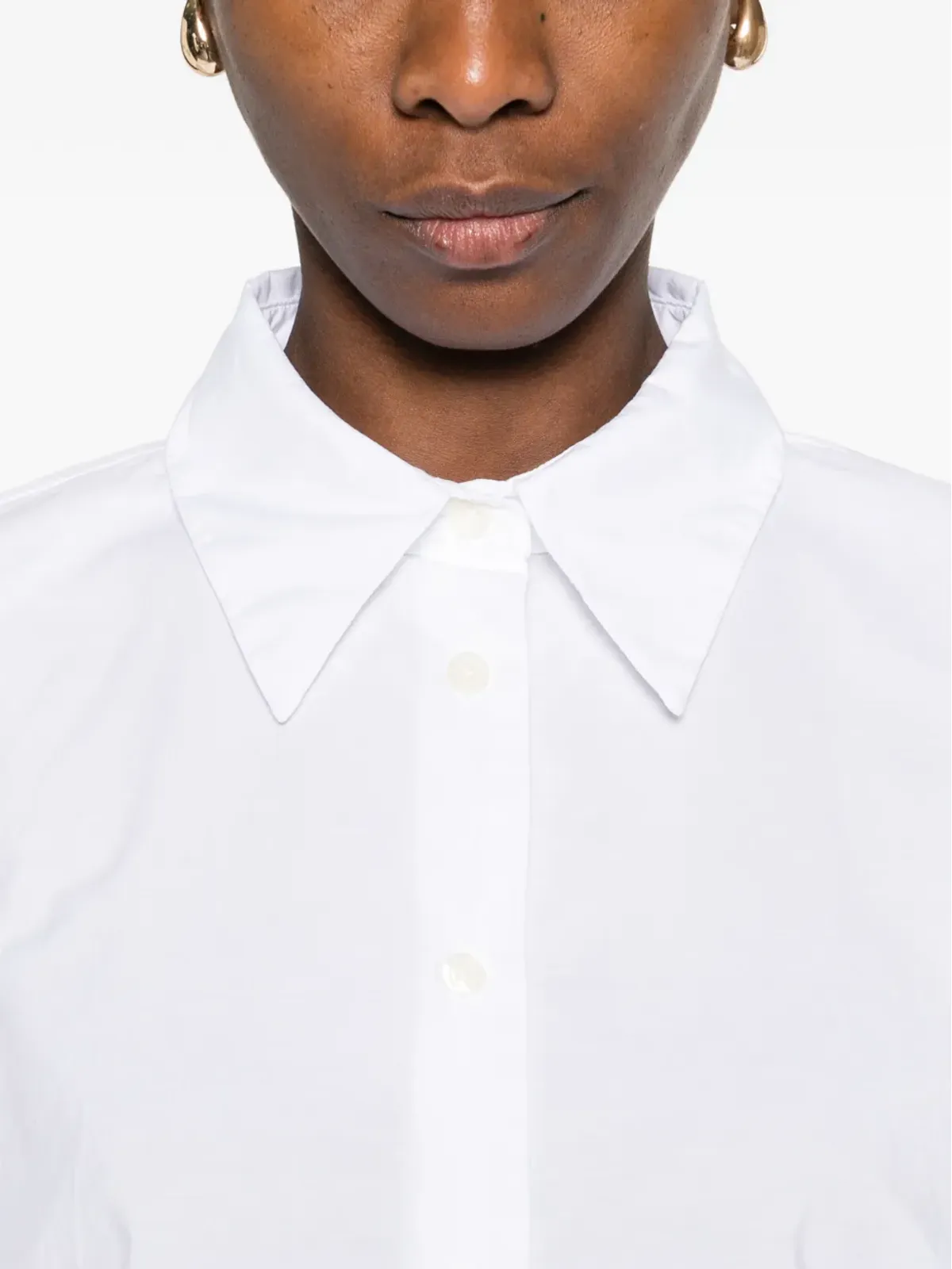 SoSUE Antonia cuffed-sleeve buttoned shirt - White - 画像5