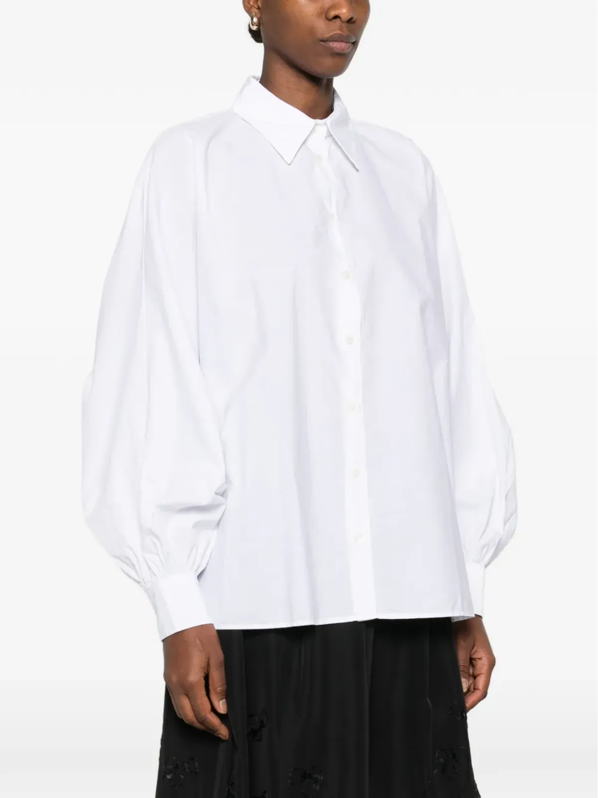 SoSUE Antonia cuffed-sleeve buttoned shirt - White - 画像3