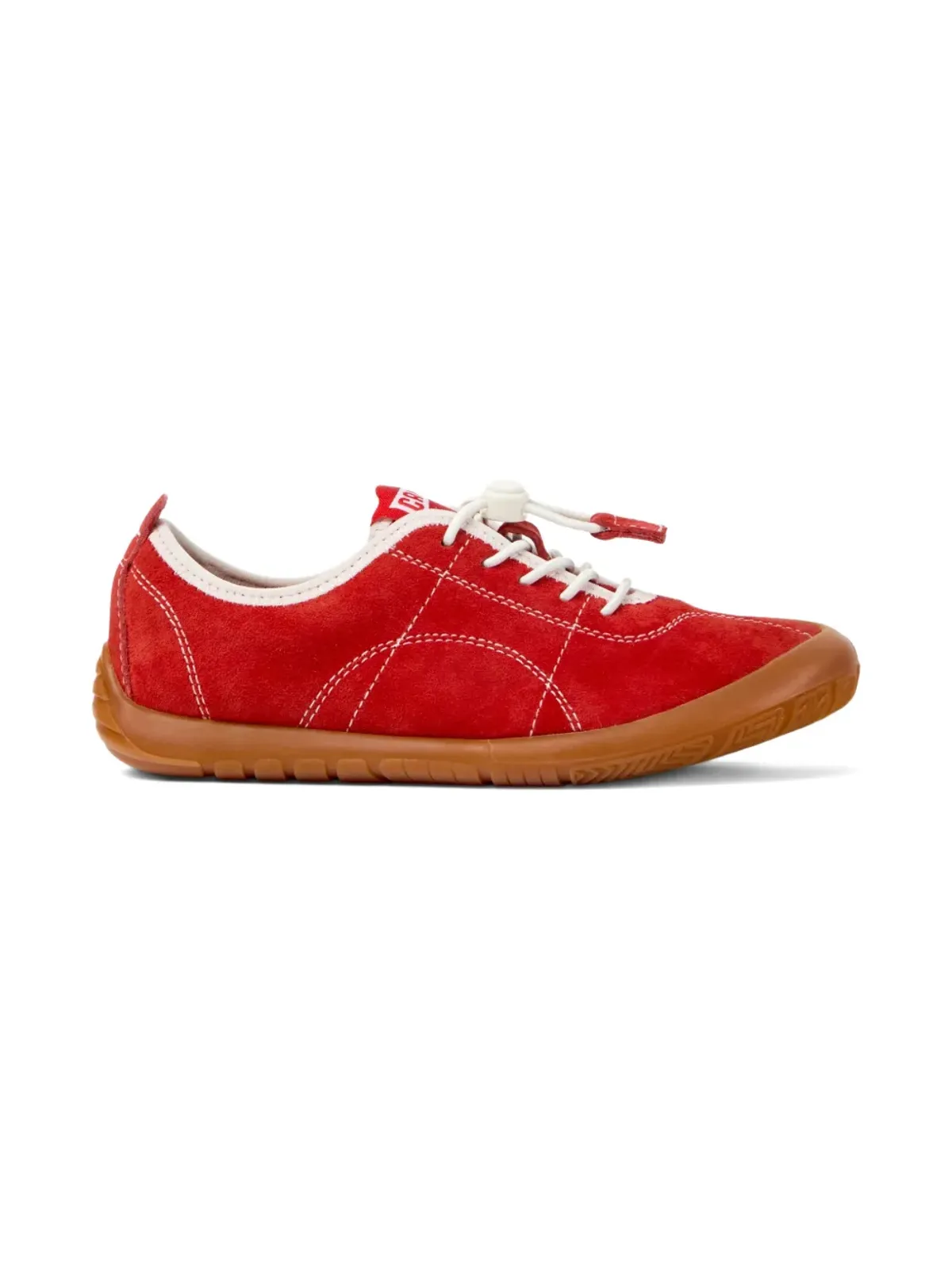 Camper Kids Peu Path nubuck lace-up sneakers - Red - 画像2