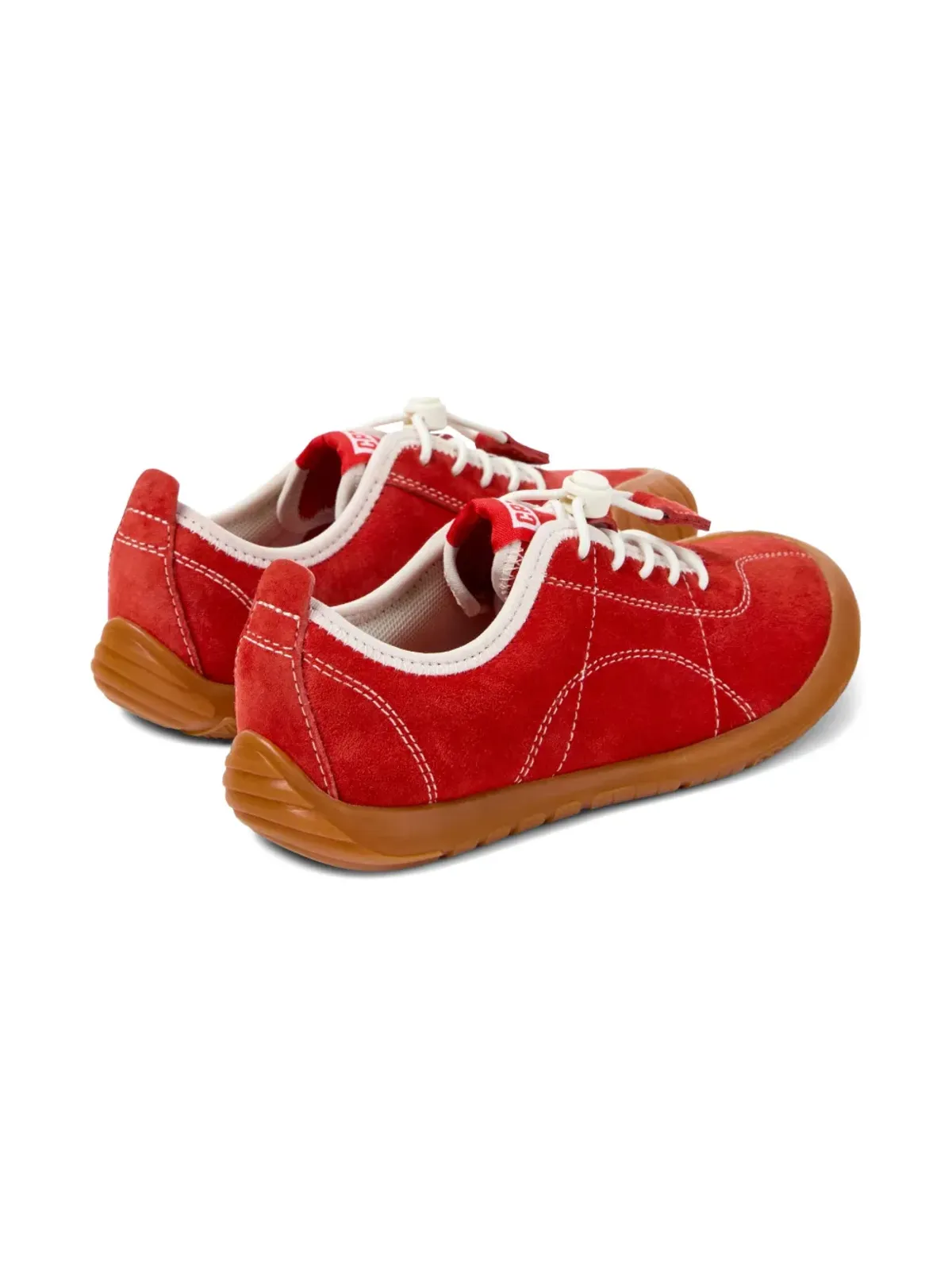 Camper Kids Peu Path nubuck lace-up sneakers - Red - 画像3