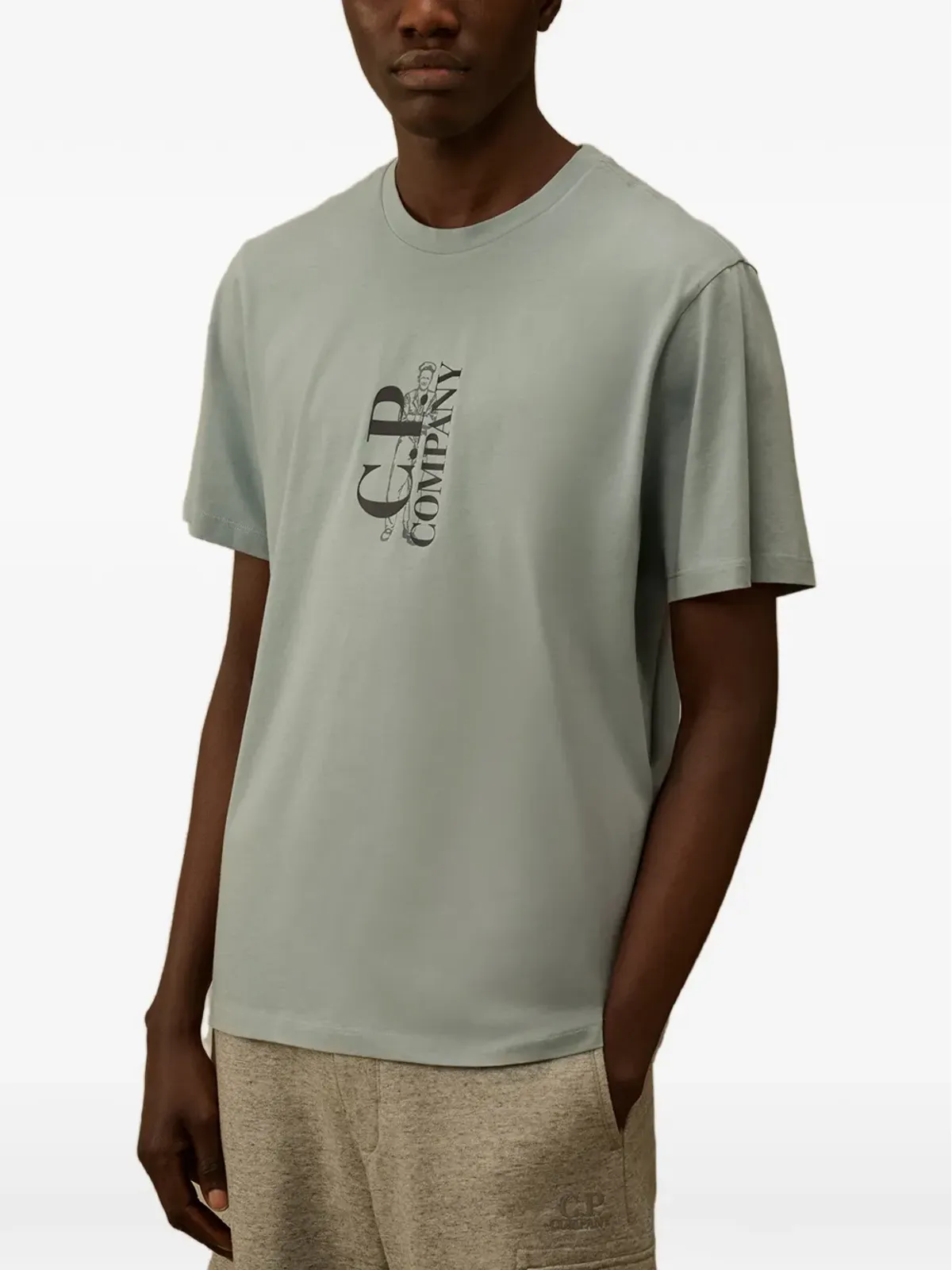 C.P. Company グラフィックプリント コットン Tシャツ ブルー - 画像3