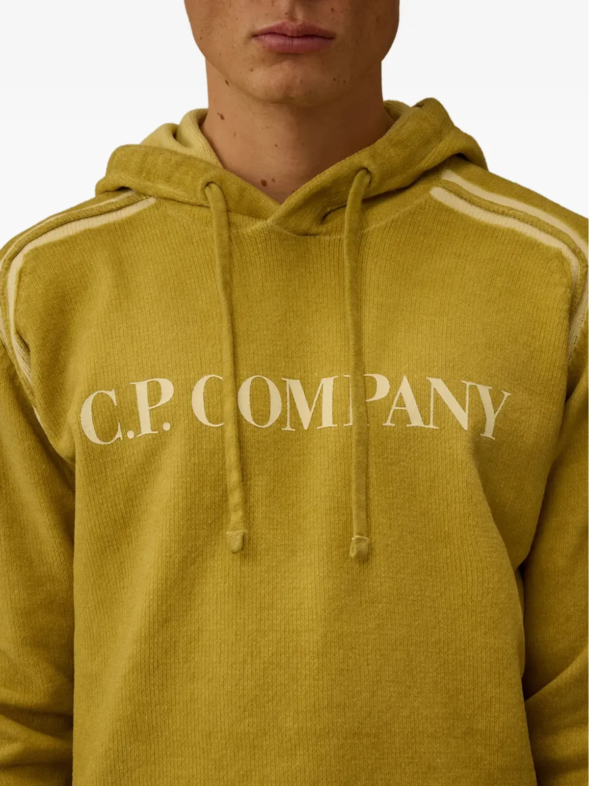 C.P. Company 調節可能なドローコードフ hoodie イエロー - 画像5