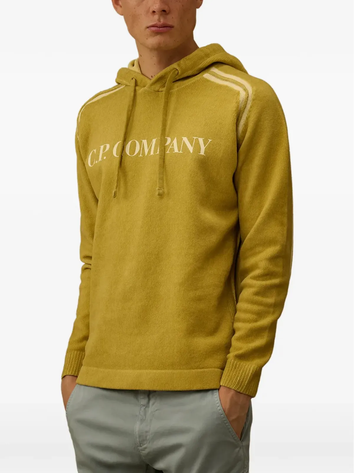 C.P. Company 調節可能なドローコードフ hoodie イエロー - 画像3