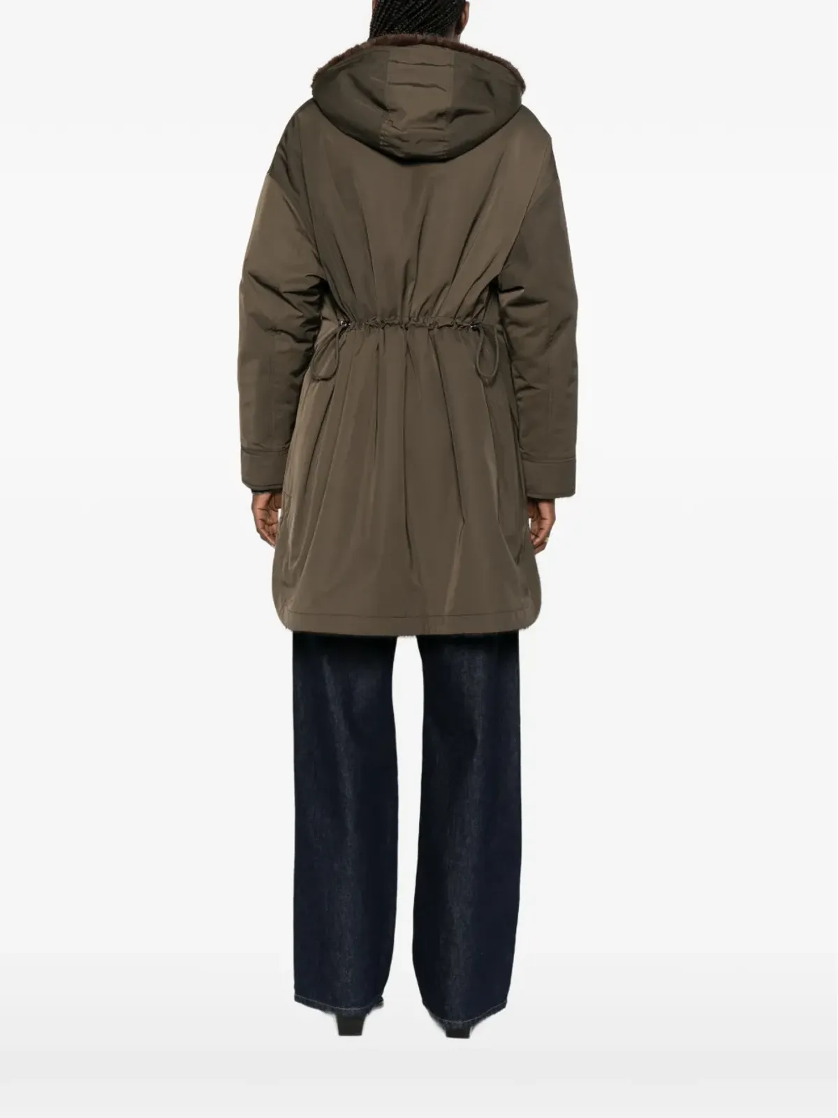 Gotha hooded zip-fastening coat - Green - 画像4