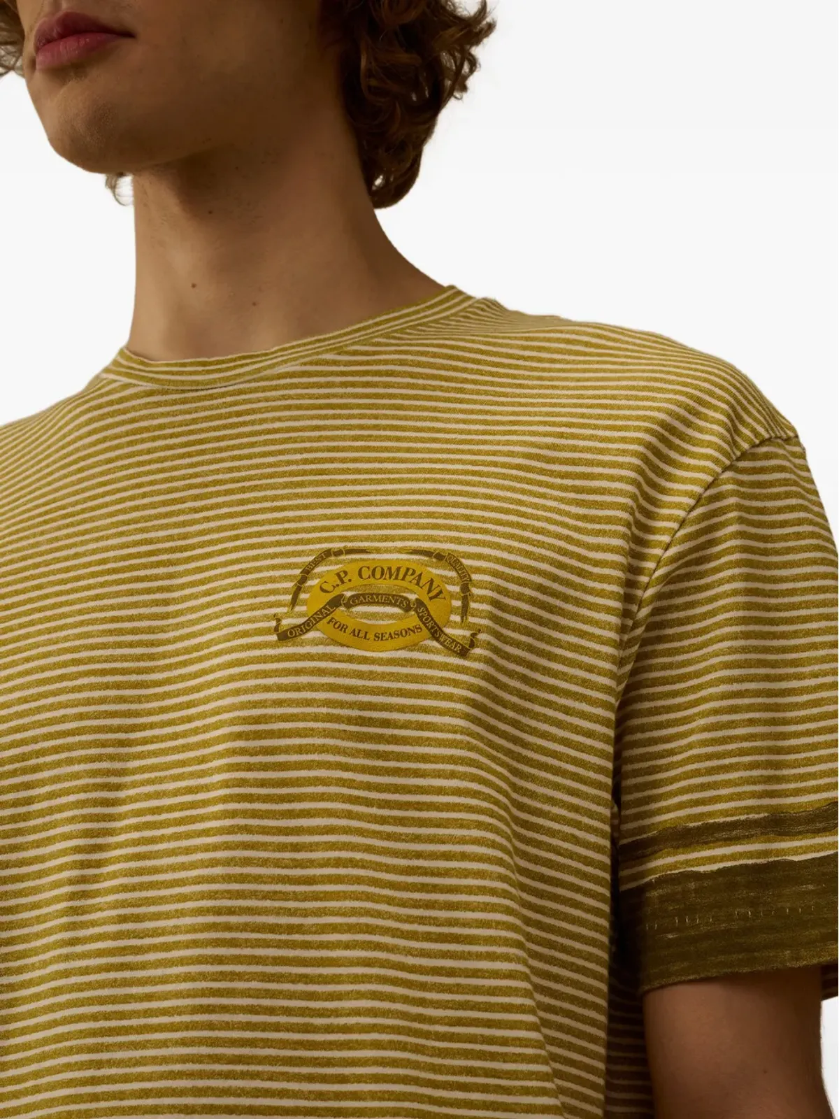 C.P. Company ストライプ柄 半袖Tシャツ - グリーン - 画像5