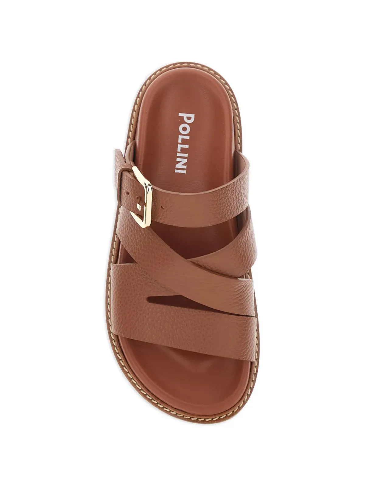 Pollini バックルストラップ フラットサンダル - 画像3