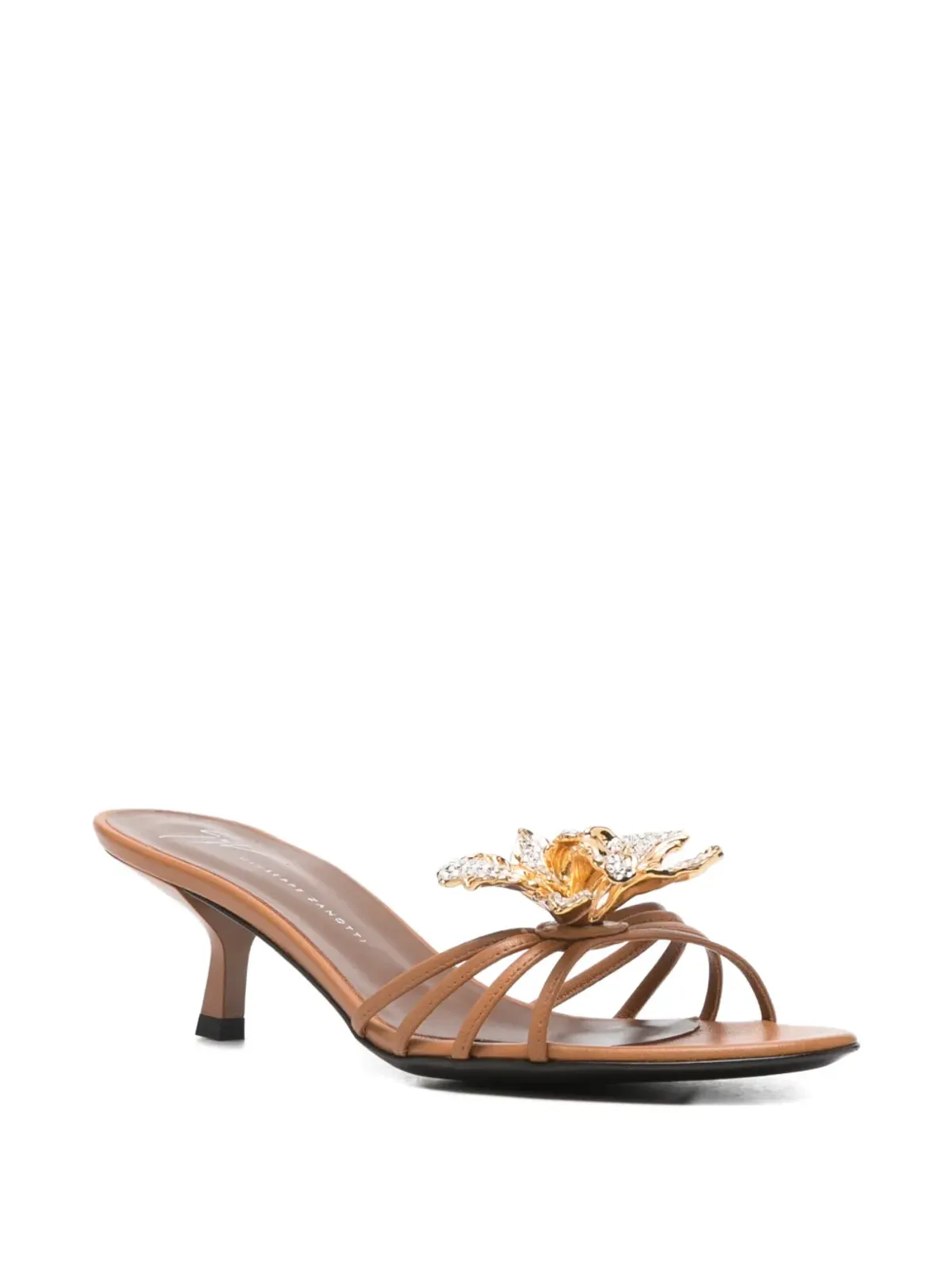 Giuseppe Zanotti オーキッドモチーフ サンダル - 画像2