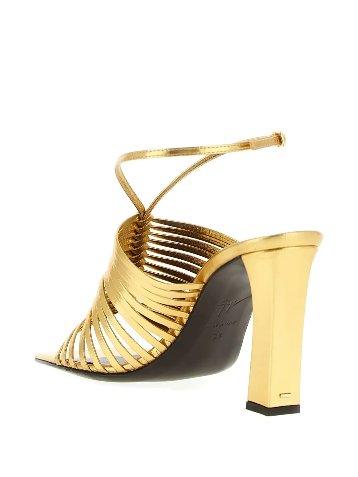 Giuseppe Zanotti サヴォイア メタリック サンダル - ゴールド - 画像4