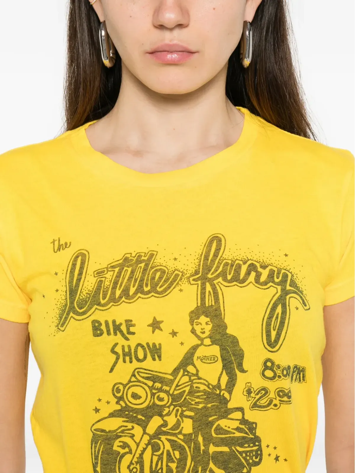 MOTHER プリントディテール Tシャツ イエロー - 画像5