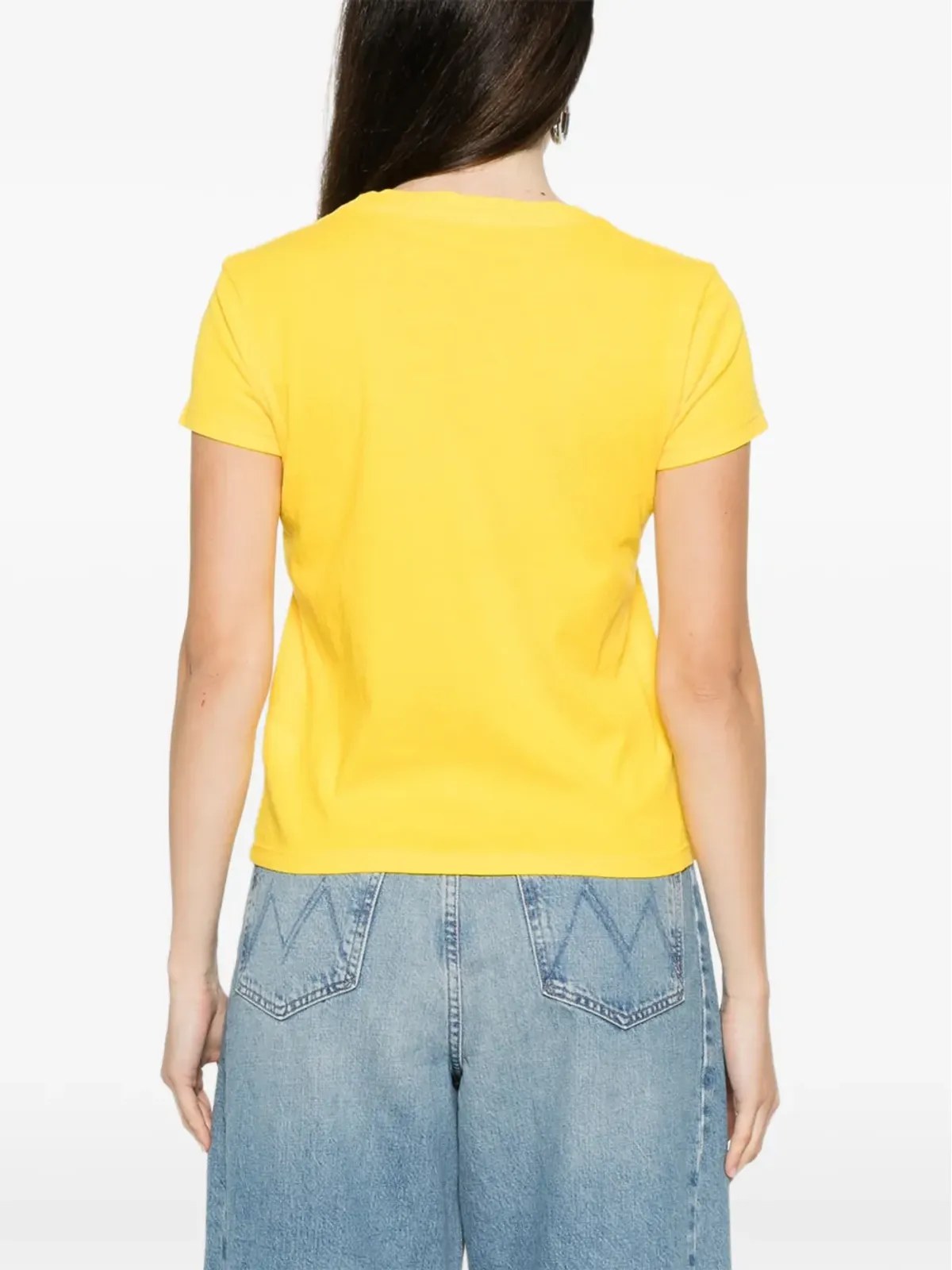 MOTHER プリントディテール Tシャツ イエロー - 画像4