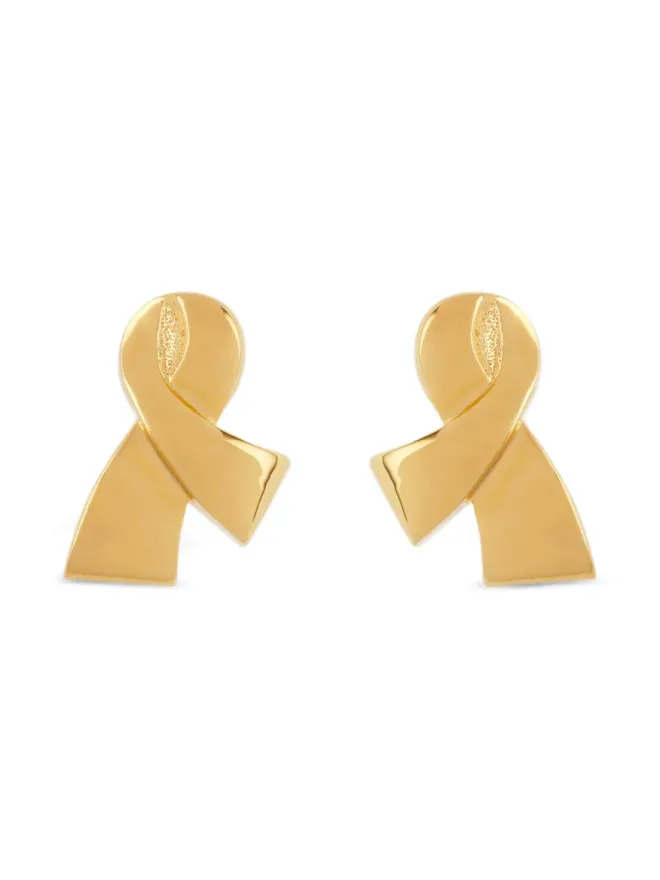 Nina Ricci Pre-Owned Nina Ricci Pre-Owned 1980年代 ボウ クリップオン イヤリング - ゴールドの商品画像