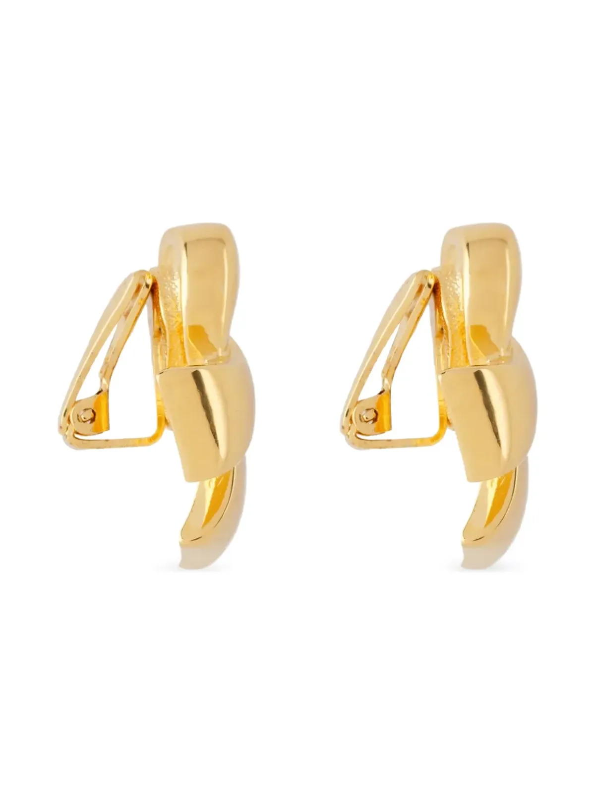 Nina Ricci Pre-Owned 1980年代 ボウ クリップオン イヤリング - ゴールド - 画像2