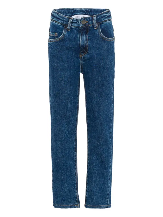 TRUSSARDI JUNIOR TRUSSARDI JUNIOR ハートアップリケジーンズ - ブルーの商品画像