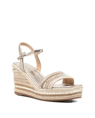 ALMA EN PENA クリスタル装飾ウェッジエスパドリーユ - サムネイル2