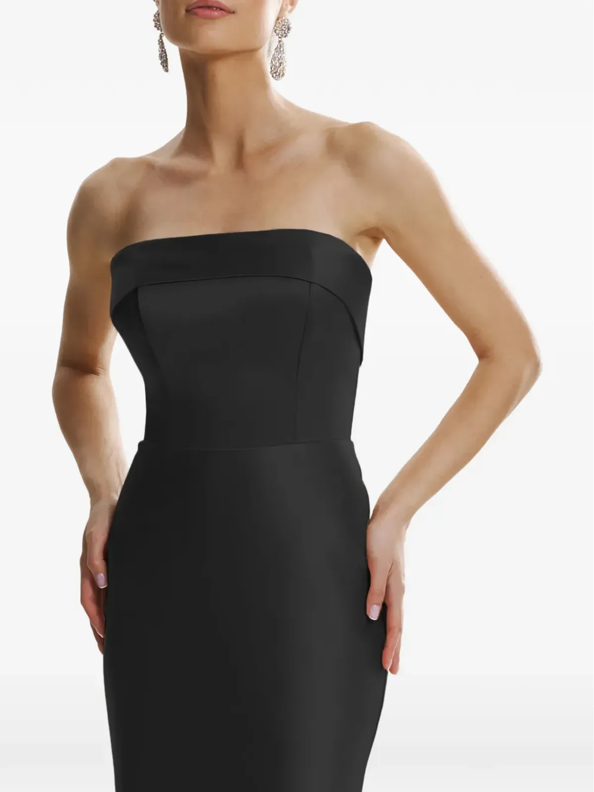 FRAMBOISE Dhara strapless black maxi dress - 画像4