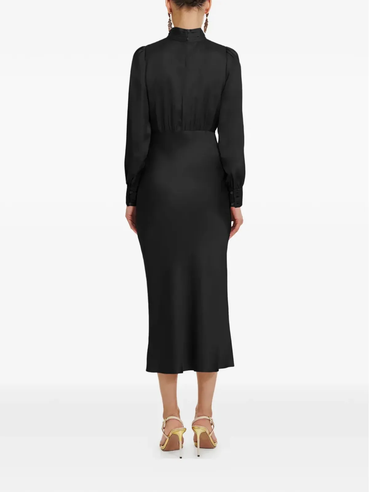 FRAMBOISE Jacob mock-neck midi dress - Black - 画像3