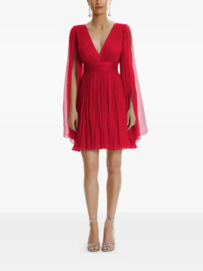 FRAMBOISE FRAMBOISE Palmer V-neck silk mini dressの商品画像