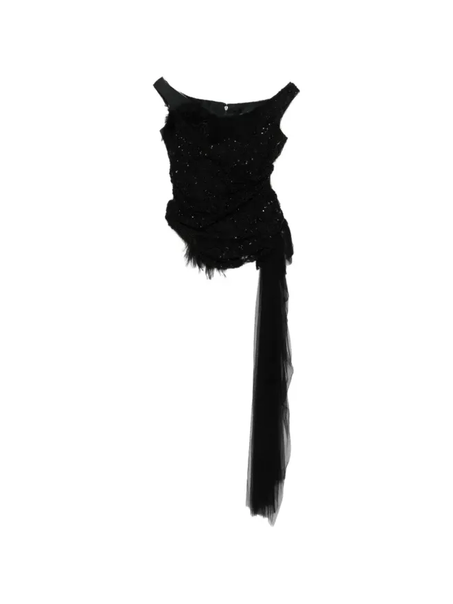 Marc Le Bihan Marc Le Bihan sequin top - Blackの商品画像