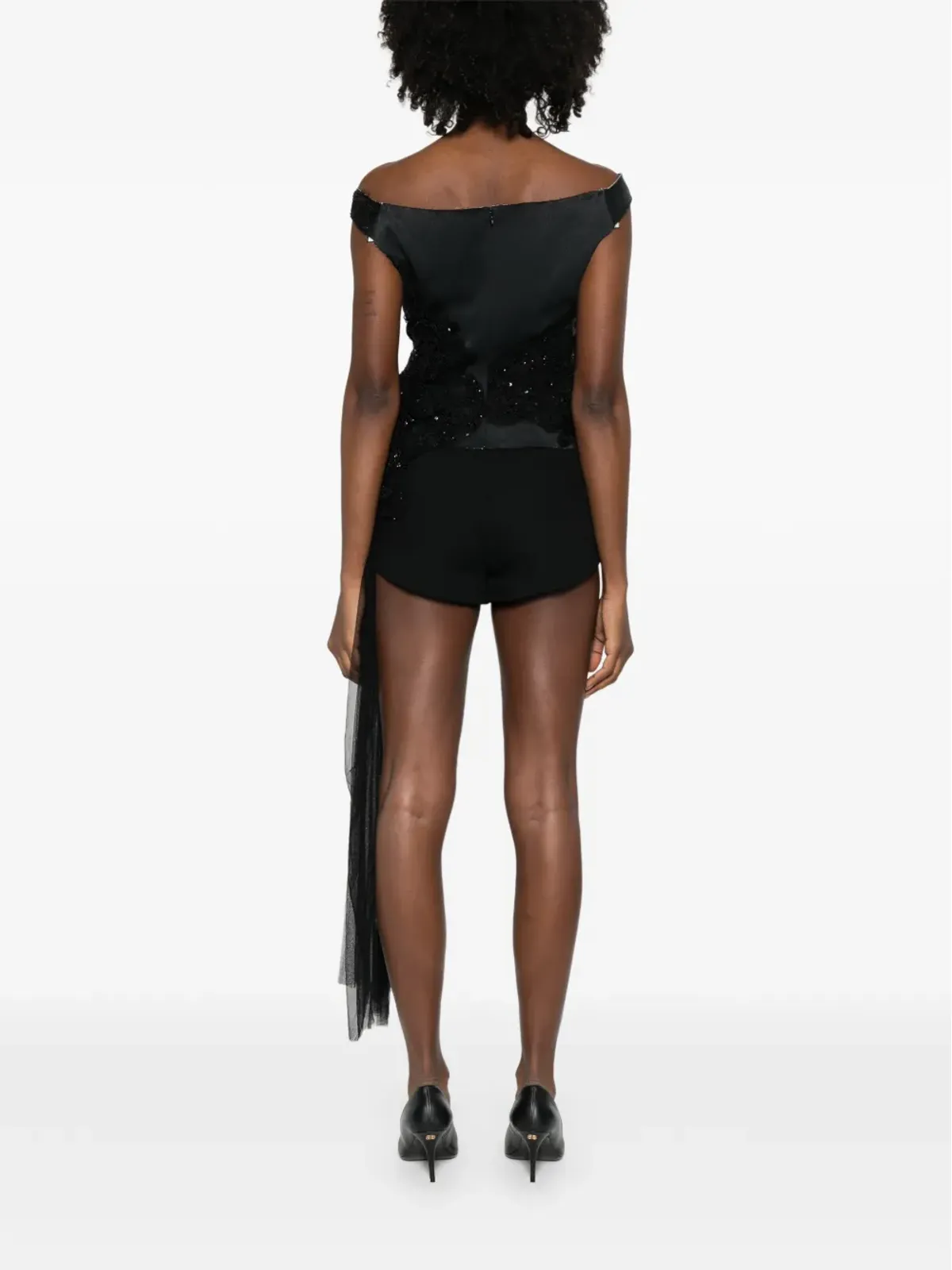 Marc Le Bihan sequin top - Black - 画像4