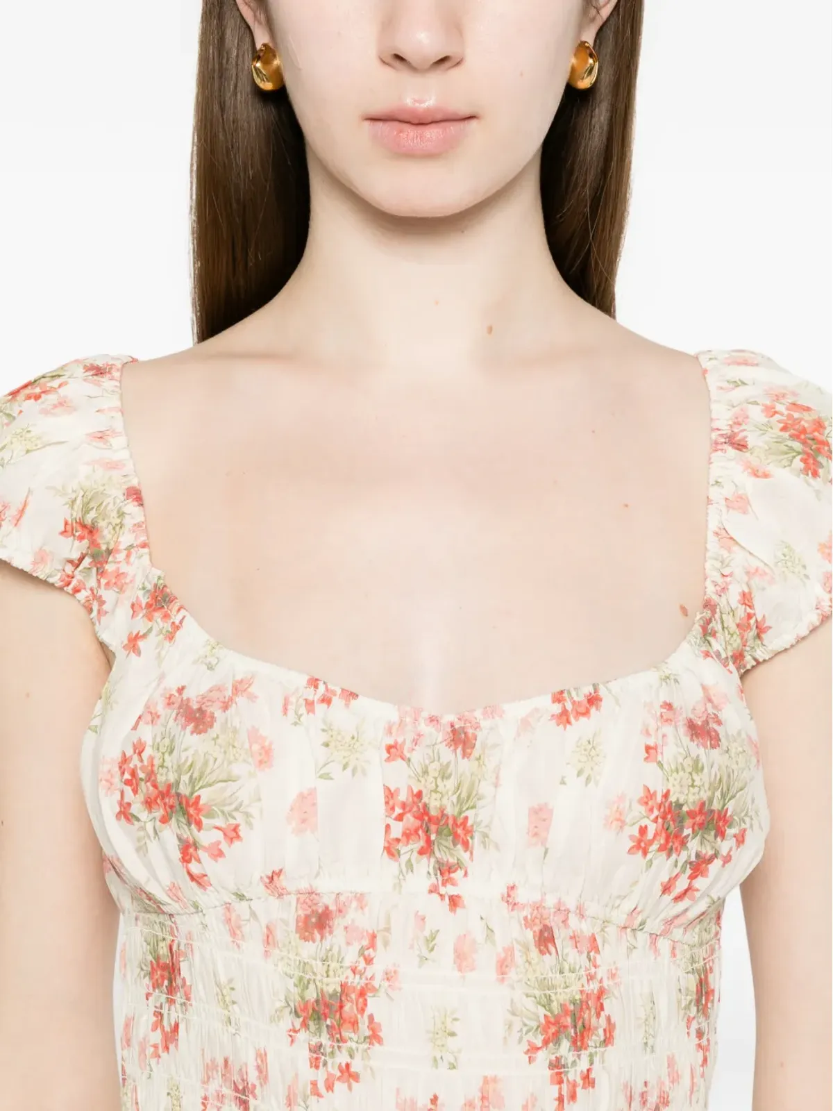 DÔEN Quinette square-neck flower-print midi dress - 画像5