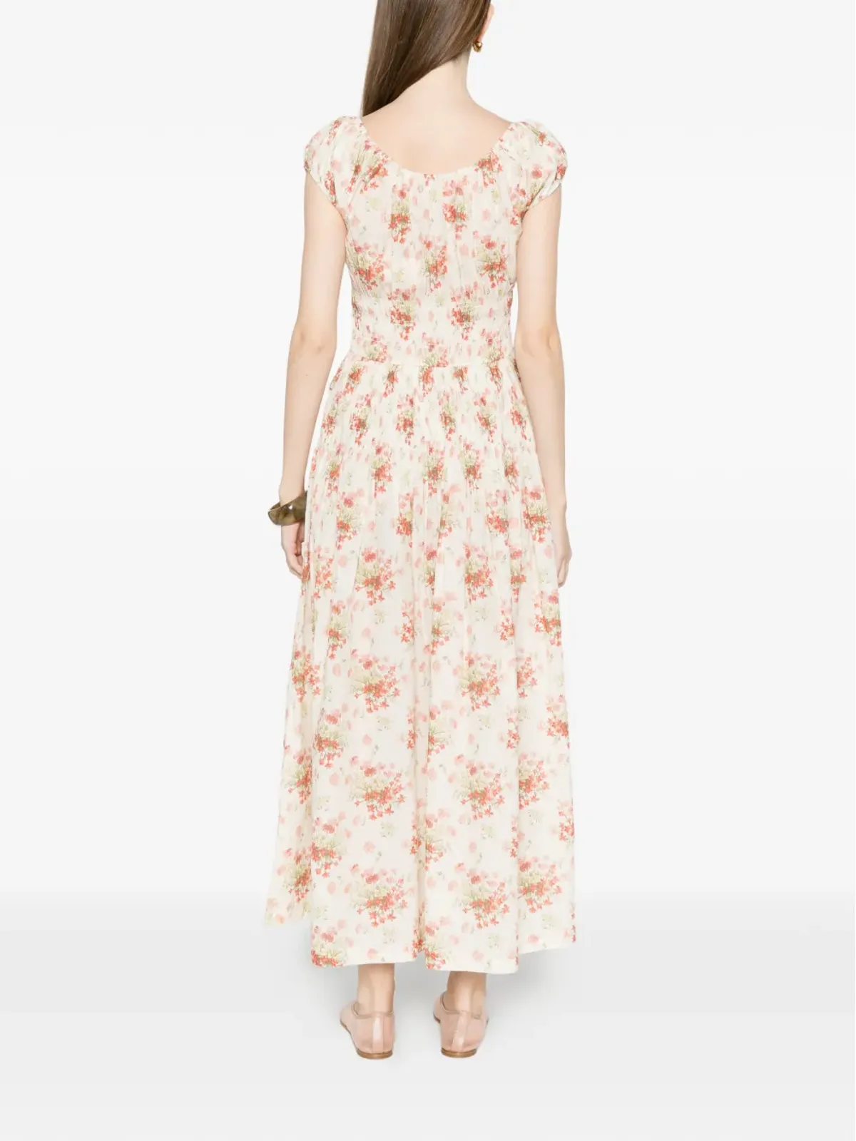 DÔEN Quinette square-neck flower-print midi dress - 画像4