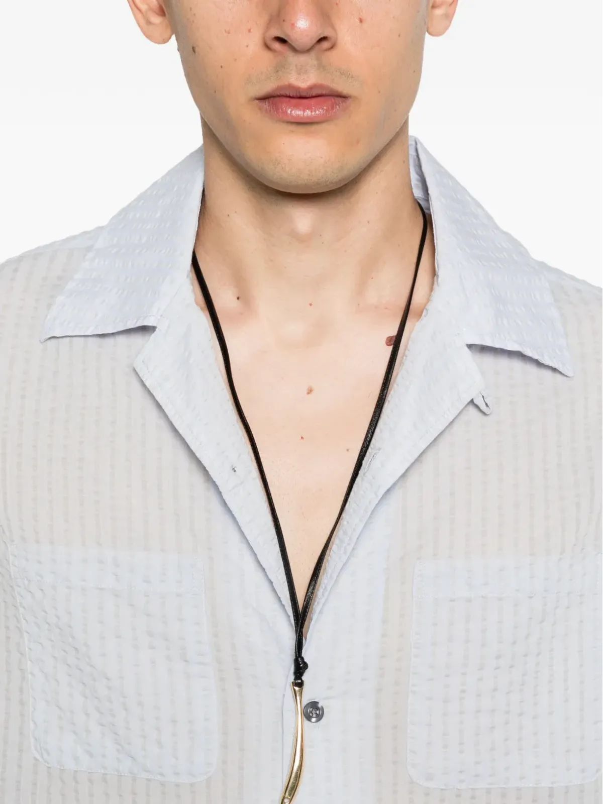 Carter Young ポケット付きシアサッカーシャツ - 画像5