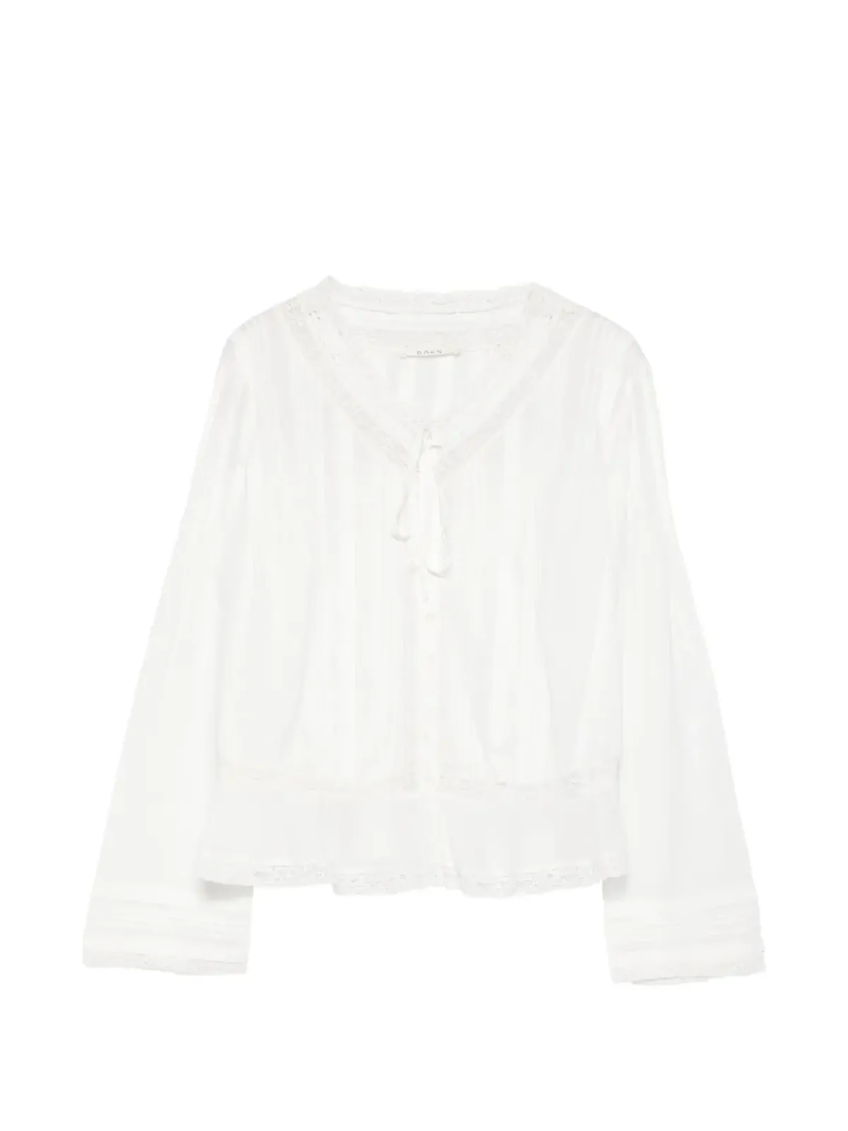 DÔEN Hillock lace-detail blouse - 画像1