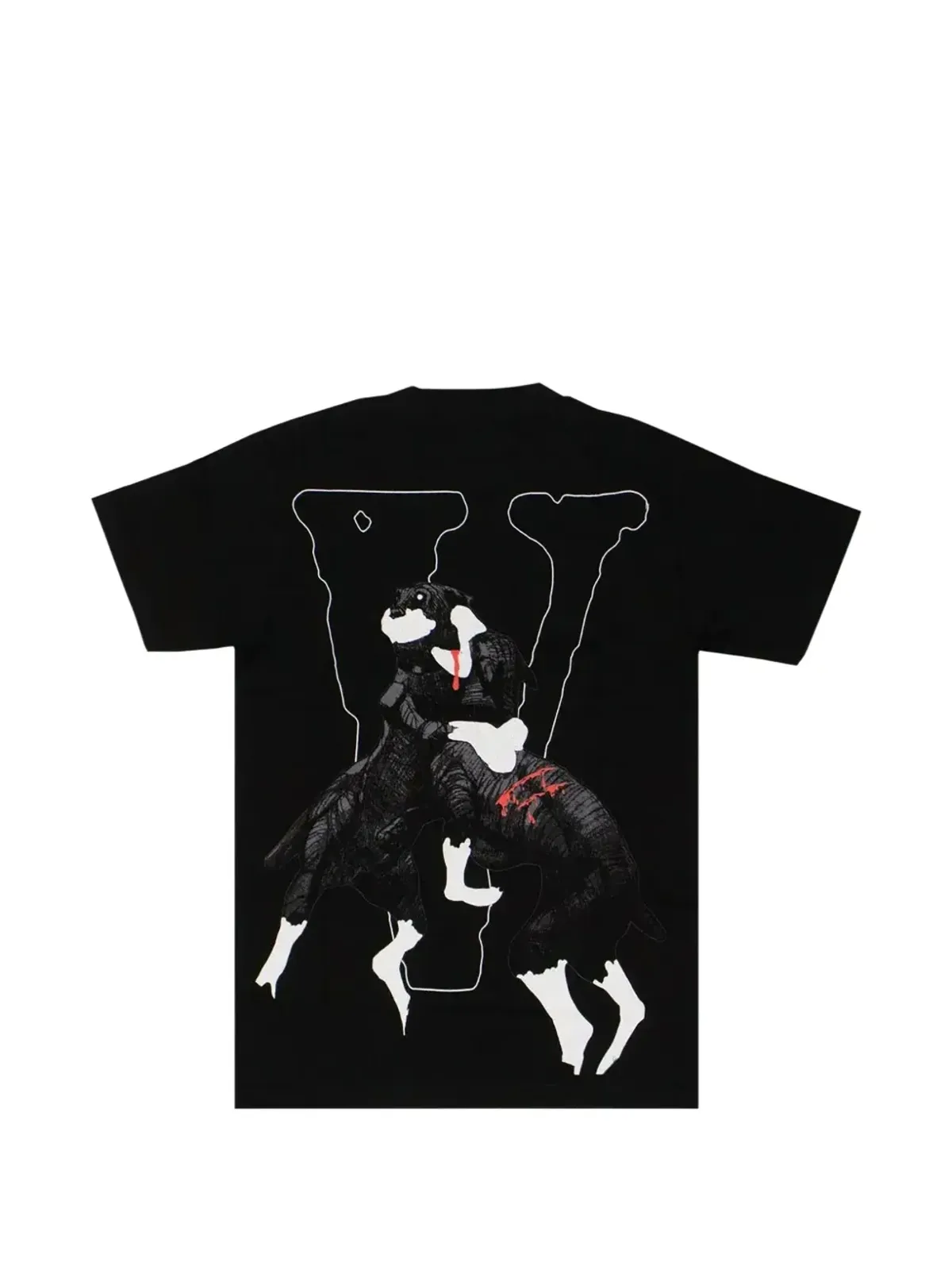 Vlone 犬のグラフィックTシャツ ブラック - 画像2