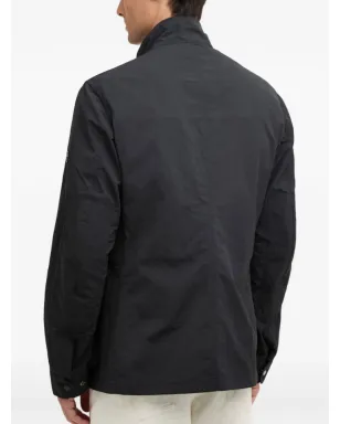 Barbour International ボタン留めチェストポケットコート（ブラック） - サムネイル3