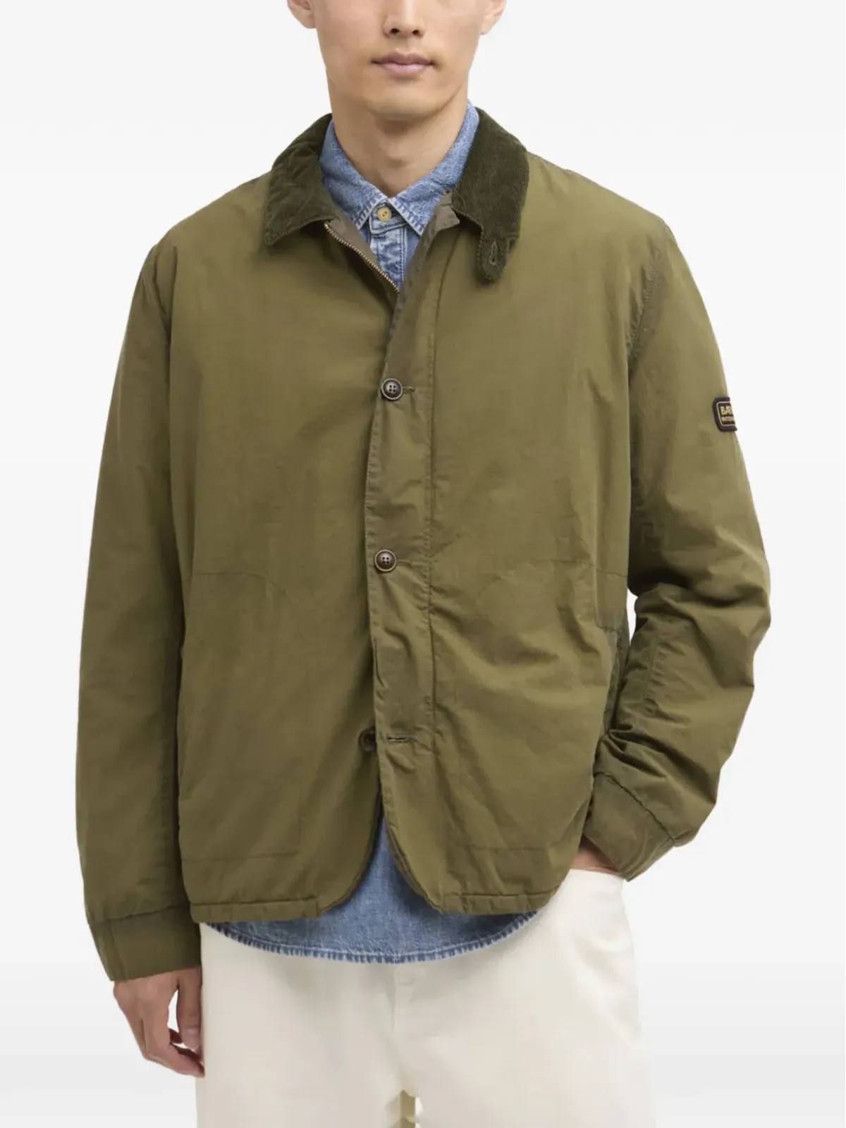 Barbour International コーデュロイ襟付きコットンジャケット - 画像2
