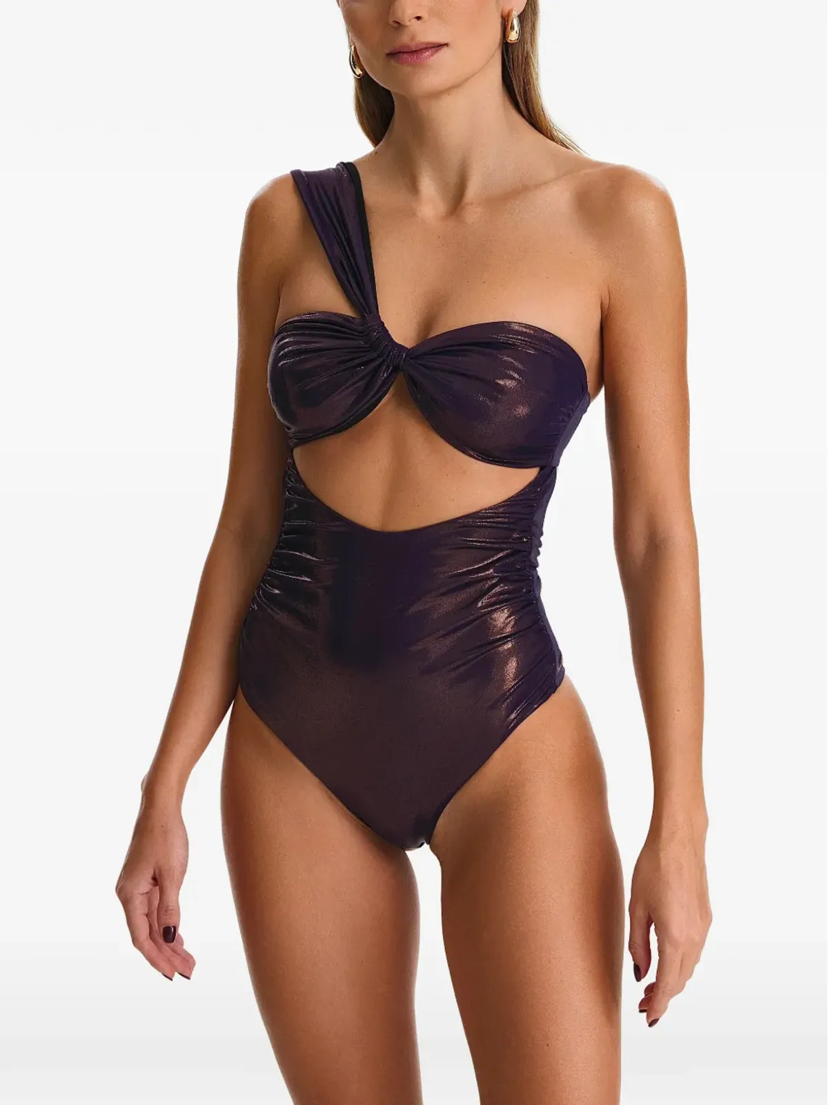 SOFIA ERHAN Aura ワンショルダー カットアウト水着 - 画像2