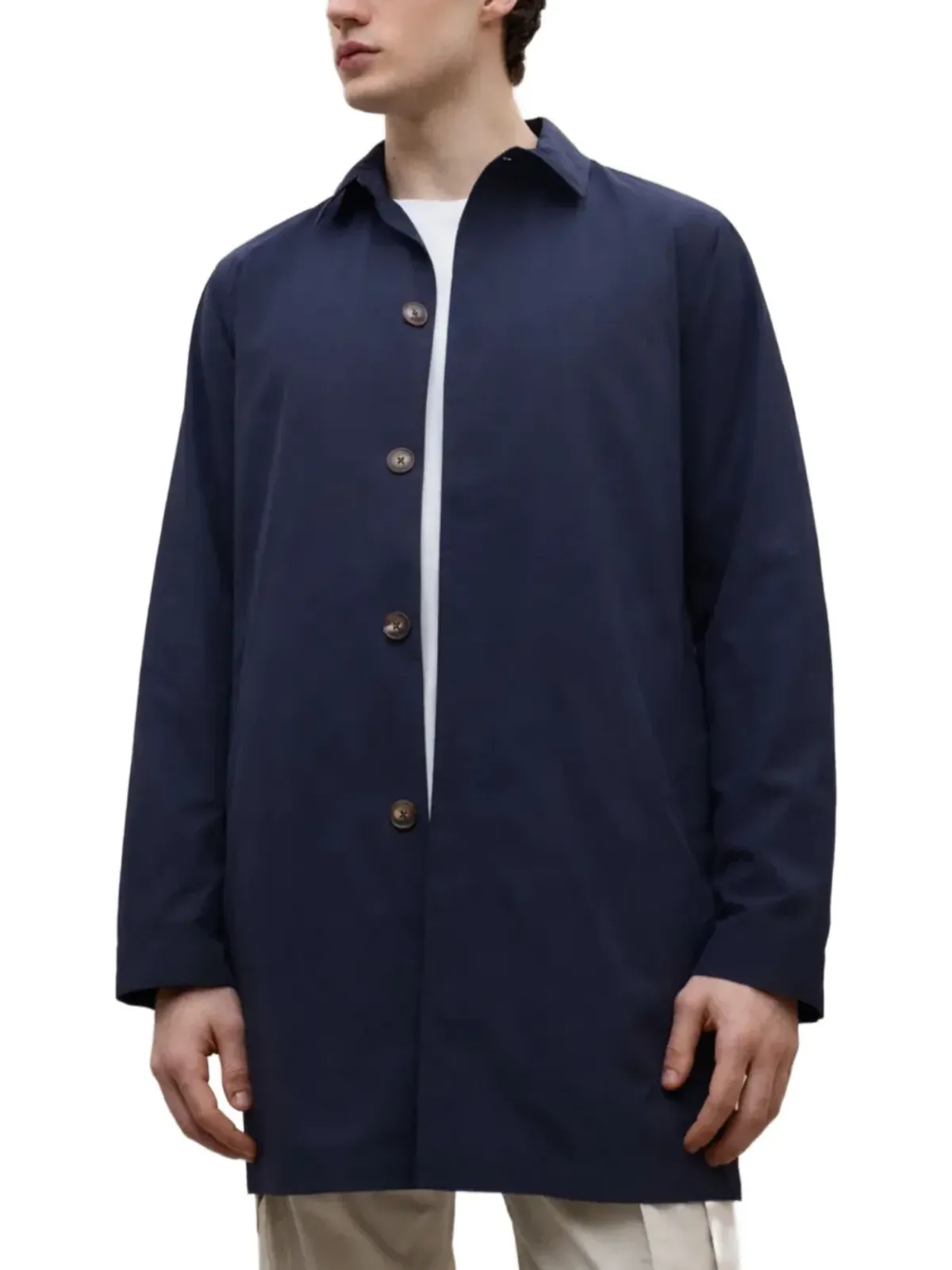 Ecoalf Vestal シングルブレストコート - ブルー - 画像2