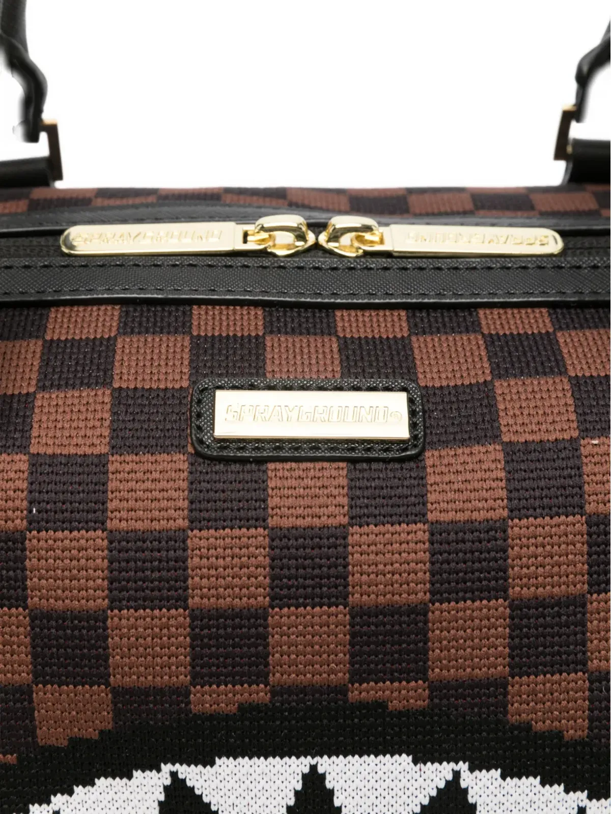 Sprayground チェッカーボード柄 トートバッグ - 画像4