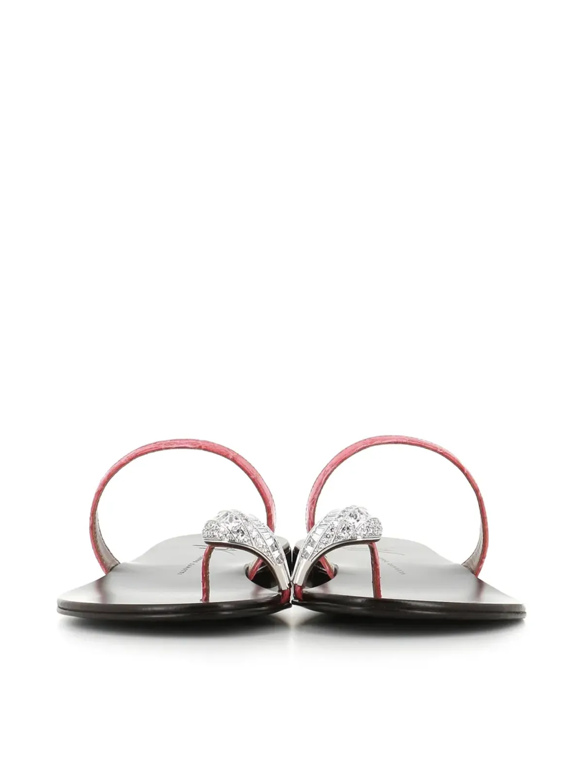 Giuseppe Zanotti クリスタル装飾レザーサンダル - 画像5