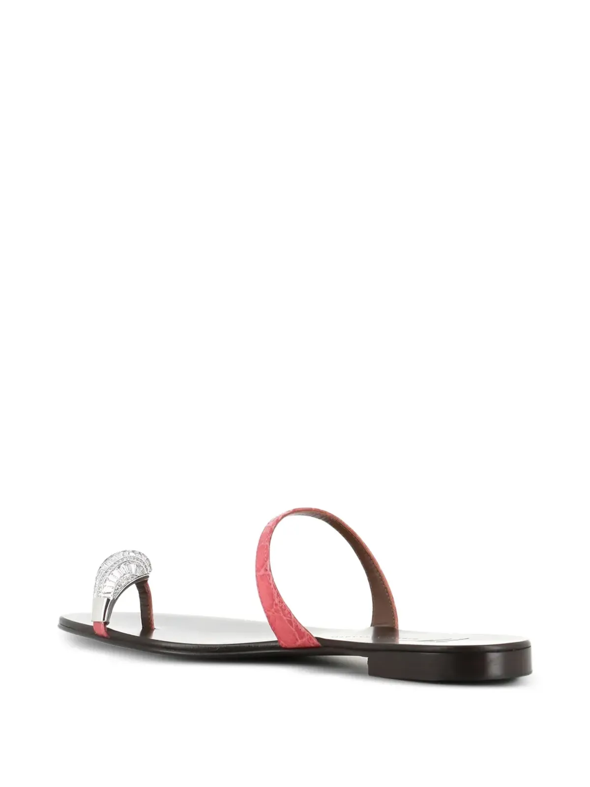 Giuseppe Zanotti クリスタル装飾レザーサンダル - 画像3